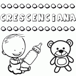 Dibujo del nombre Crescenciana para colorear, pintar e imprimir