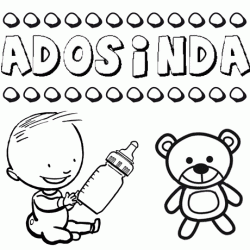 Dibujo del nombre Adosinda para colorear, pintar e imprimir