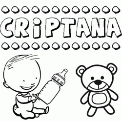 Dibujo del nombre Criptana para colorear, pintar e imprimir