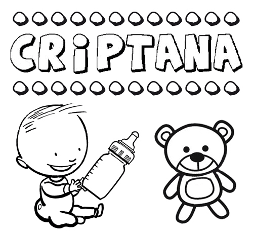 Dibujo del nombre Criptana para colorear, pintar e imprimir
