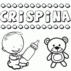 Dibujo del nombre Crispina para colorear, pintar e imprimir