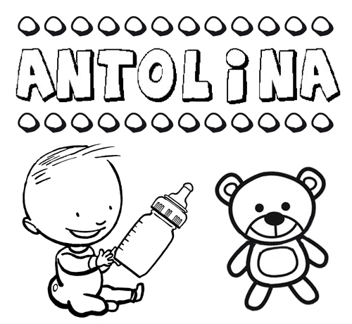Dibujo del nombre Antolína para colorear, pintar e imprimir