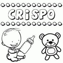 Dibujo del nombre Crispo para colorear, pintar e imprimir