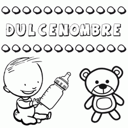 Dibujo del nombre Dulcenombre para colorear, pintar e imprimir