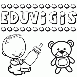 Dibujo del nombre Eduvigis para colorear, pintar e imprimir