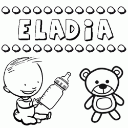 Dibujo del nombre Eladia para colorear, pintar e imprimir