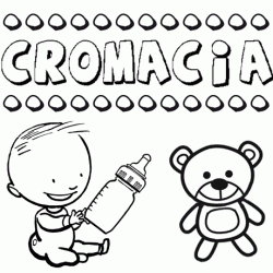 Dibujo del nombre Cromacia para colorear, pintar e imprimir