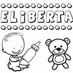 Dibujo del nombre Eliberta para colorear, pintar e imprimir
