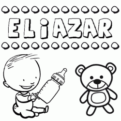 Dibujo del nombre Eliazar para colorear, pintar e imprimir