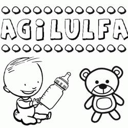 Dibujo del nombre Agilulfa para colorear, pintar e imprimir