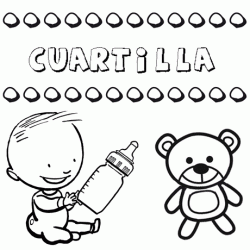 Dibujo del nombre Cuartilla para colorear, pintar e imprimir