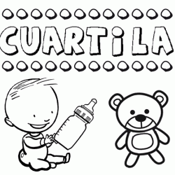 Dibujo del nombre Cuartila para colorear, pintar e imprimir