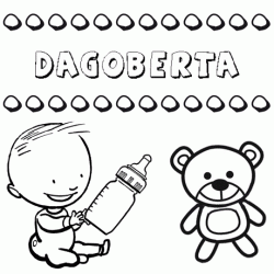 Dibujo del nombre Dagoberta para colorear, pintar e imprimir
