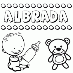 Dibujo del nombre Albrada para colorear, pintar e imprimir