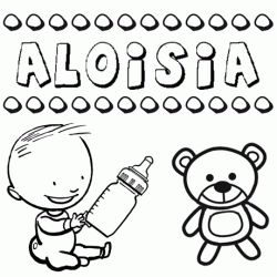 Dibujo del nombre Aloisia para colorear, pintar e imprimir