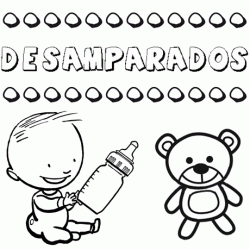 Dibujo del nombre Desamparados para colorear, pintar e imprimir