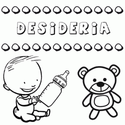 Dibujo del nombre Desideria para colorear, pintar e imprimir