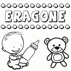 Dibujo del nombre Eragone para colorear, pintar e imprimir