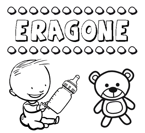 Dibujo del nombre Eragone para colorear, pintar e imprimir