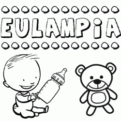 Dibujo del nombre Eulampia para colorear, pintar e imprimir