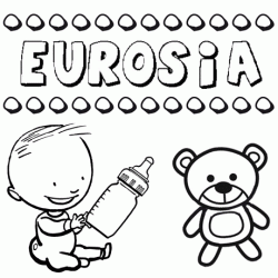 Dibujo del nombre Eurosia para colorear, pintar e imprimir