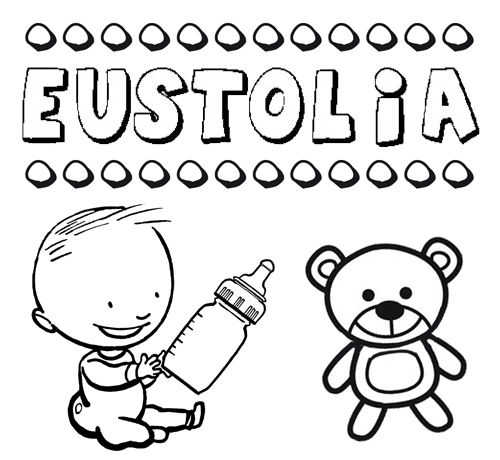 Dibujo del nombre Eustolia para colorear, pintar e imprimir