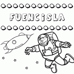 Dibujo del nombre Fuencisla para colorear, pintar e imprimir