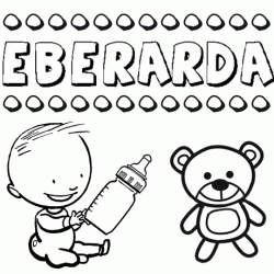 Dibujo del nombre Eberarda para colorear, pintar e imprimir