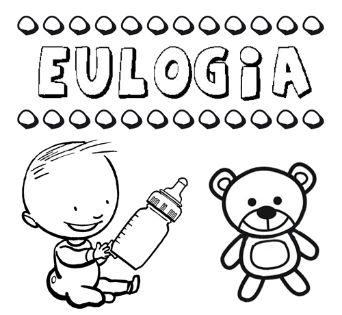 Dibujo del nombre Eulogia para colorear, pintar e imprimir