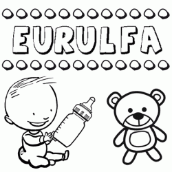 Dibujo del nombre Eurulfa para colorear, pintar e imprimir