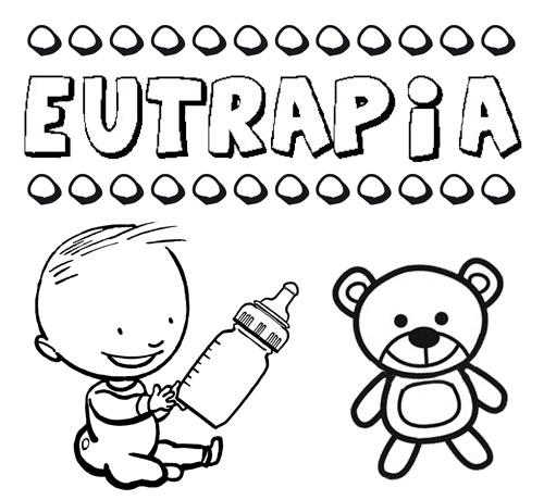 Dibujo del nombre Eutrapia para colorear, pintar e imprimir
