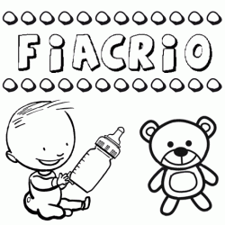 Dibujo del nombre Fiacrio para colorear, pintar e imprimir