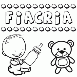 Dibujo del nombre Fiacria para colorear, pintar e imprimir