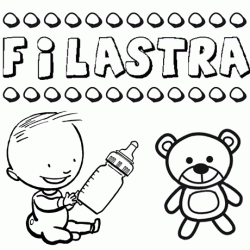 Dibujo del nombre Filastra para colorear, pintar e imprimir