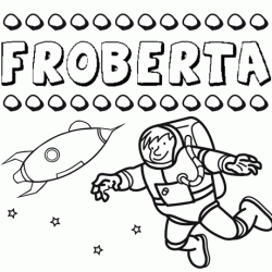 Dibujo del nombre Froberta para colorear, pintar e imprimir