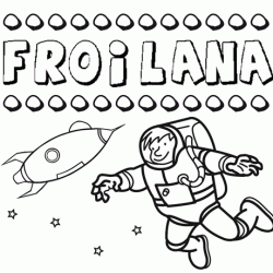 Dibujo del nombre Froilana para colorear, pintar e imprimir