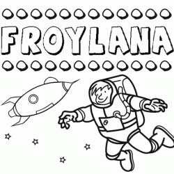 Dibujo del nombre Froylana para colorear, pintar e imprimir