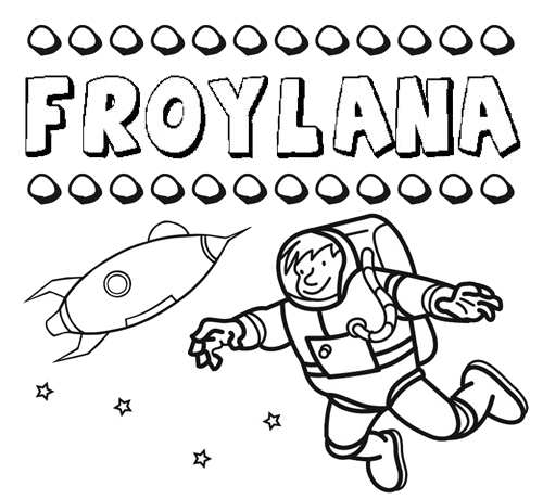 Dibujo del nombre Froylana para colorear, pintar e imprimir
