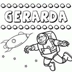 Dibujo del nombre Gerarda para colorear, pintar e imprimir