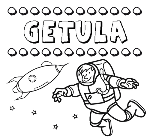 Dibujo del nombre Gétula para colorear, pintar e imprimir