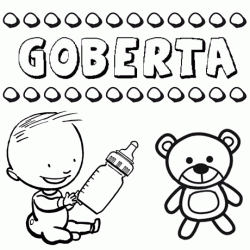 Dibujo del nombre Goberta para colorear, pintar e imprimir