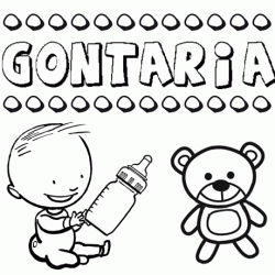 Dibujo del nombre Gontaria para colorear, pintar e imprimir