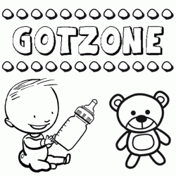 Dibujo del nombre Gotzone para colorear, pintar e imprimir