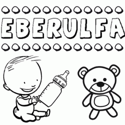 Dibujo del nombre Eberulfa para colorear, pintar e imprimir