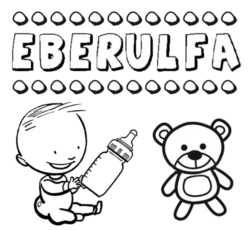 Dibujo del nombre Eberulfa para colorear, pintar e imprimir