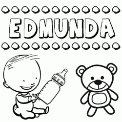 Dibujo del nombre Edmunda para colorear, pintar e imprimir