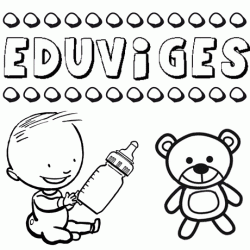 Dibujo del nombre Eduviges para colorear, pintar e imprimir