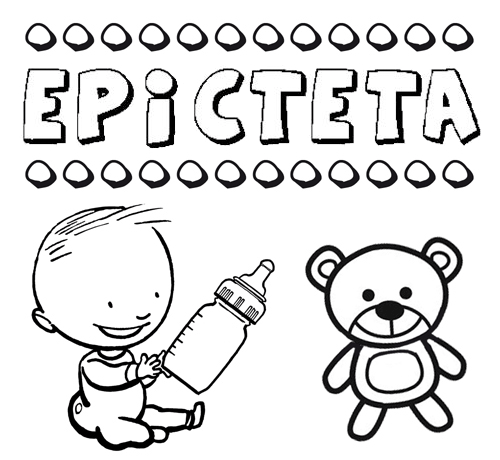 Dibujo del nombre Epicteta para colorear, pintar e imprimir