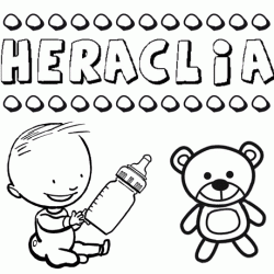 Dibujo del nombre Heraclia para colorear, pintar e imprimir