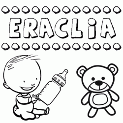 Dibujo del nombre Eraclia para colorear, pintar e imprimir